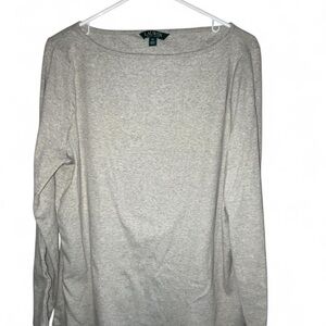 Lauren Ralph Lauren Light Gray Top